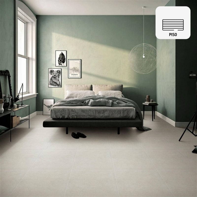 HOLZTEK - Gres porcelánico Beige 60x60cm 1.44m2 Cementicio Mate Navarra