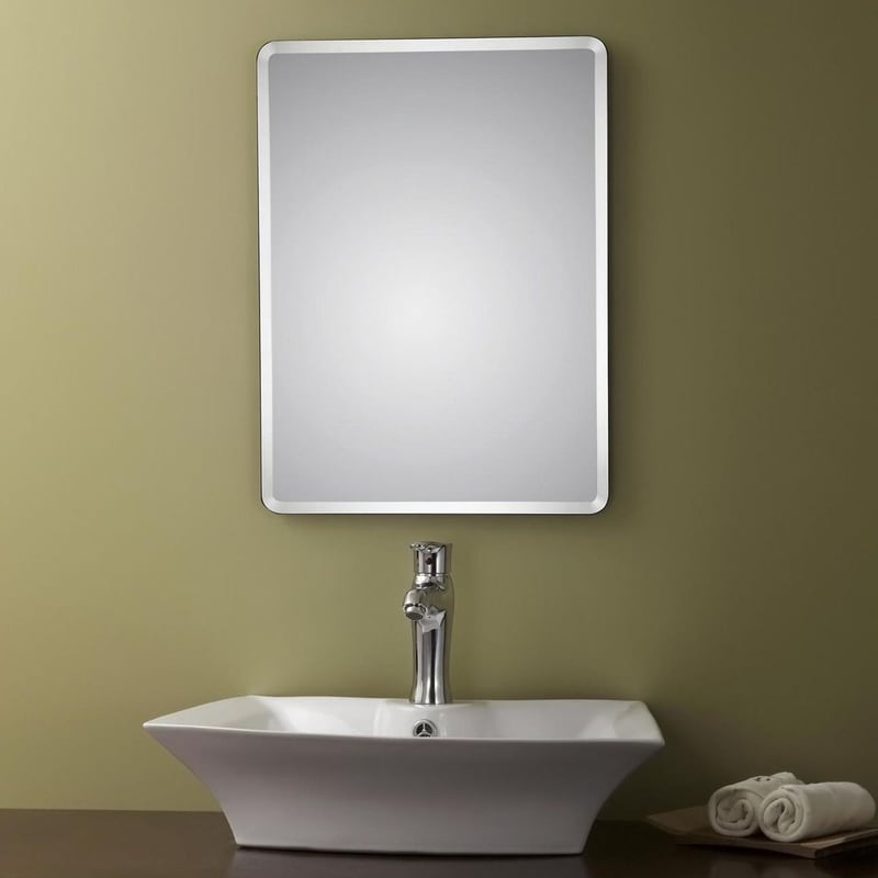 JENBELY Espejo De Baño Dorado De 22 X 30 Pulgadas, Espejo Rectangular Con Marco De Metal Cepillado Con Esquina Redondeada, Espejo De Tocador De Baño Dorado Para Dormitorio O Sala De