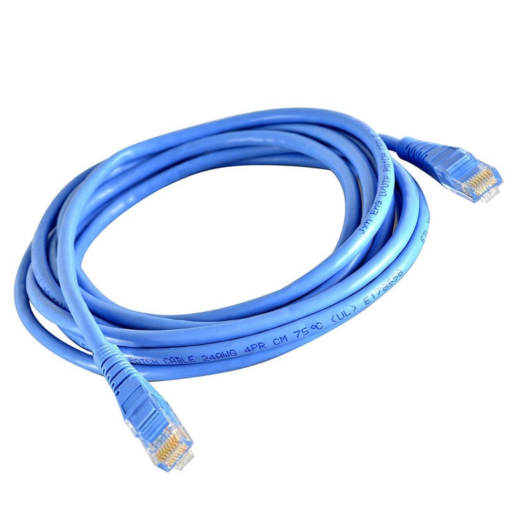 Kit 05 Cable De Conexión De Cable De Red Cat5e, 2 Metros, Utp, Azul