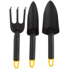 ERGO - Set x 3 Herramientas de Jardin Poliresina Negro y Amarillo