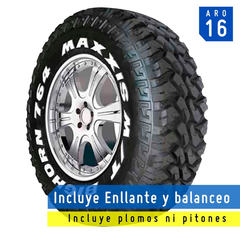 Llanta Maxxis MT764 LT265/75 R16 112N | Sodimac Perú