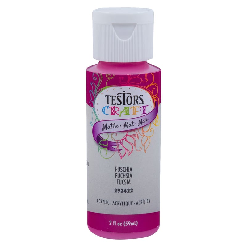 TESTORS - Pintura Acrílica Testors Fucsia Mate 59mL