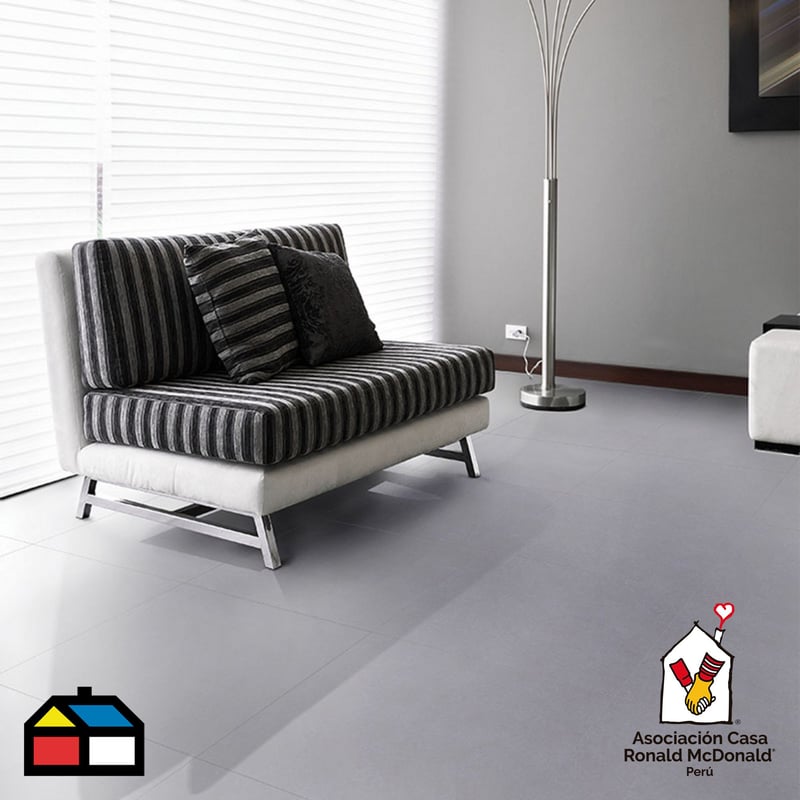 SAN LORENZO - Cerámica Gris Rústico 61x61cm 1.48m2 Oxford plata