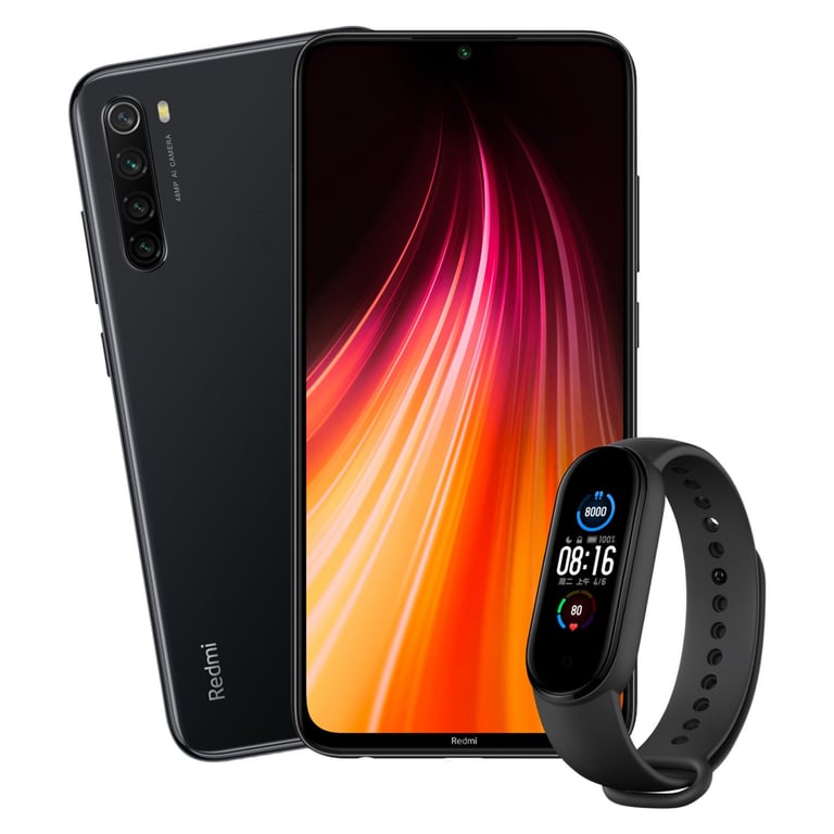 Xiaomi Redmi Note 8 128GB Negro+ Mi Smart Band 5 | Sodimac Falabella