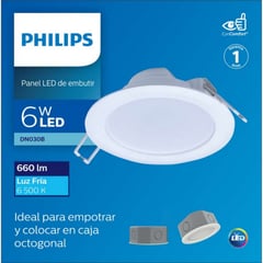 PHILIPS - Down Empotrable Caja Octogonal Luz Fría 6W