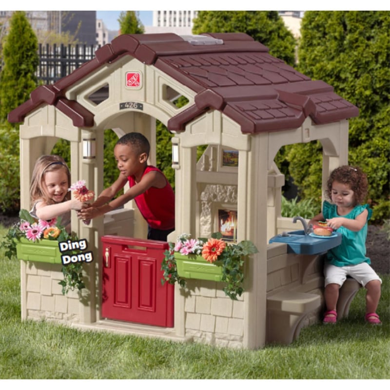 Casita Encantadora Marron Casa de Juegos Para Ninos Sodimac Falabella