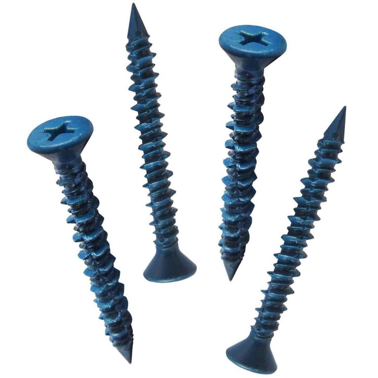 50 Ancoraggi A Vite Per Calcestruzzo 1/4x1-1/4 | Testa Piatta Phillips Trinity Fastener