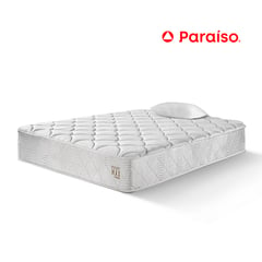 PARAISO - Colchón Paraíso Pocket Max 1.5 Plazas + Almohada Sintética + Protector de colchón