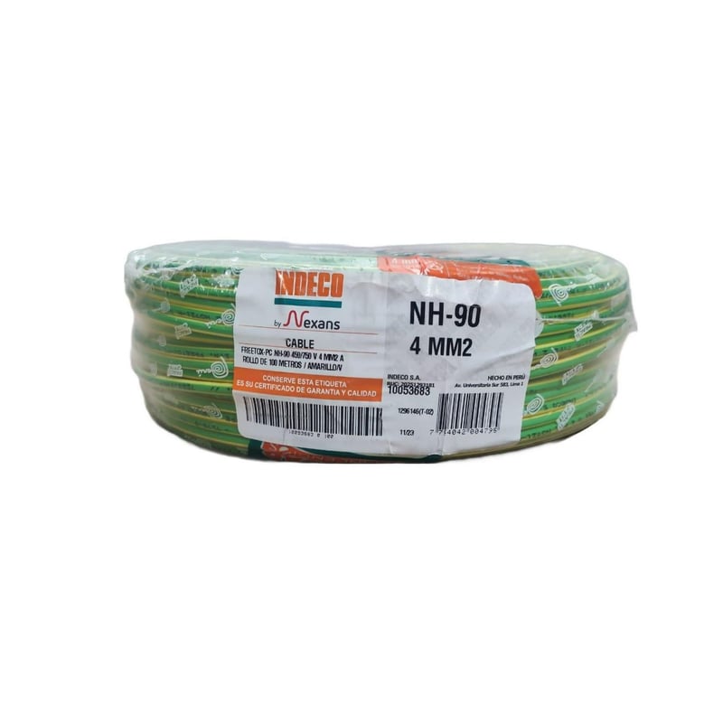 Cable Nh90 4mm Indeco X 100m Amvr | Sodimac Perú