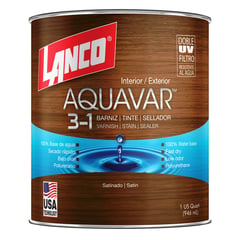 LANCO - Sellador barniz tinte Aquavar Satinado 1/4 gl