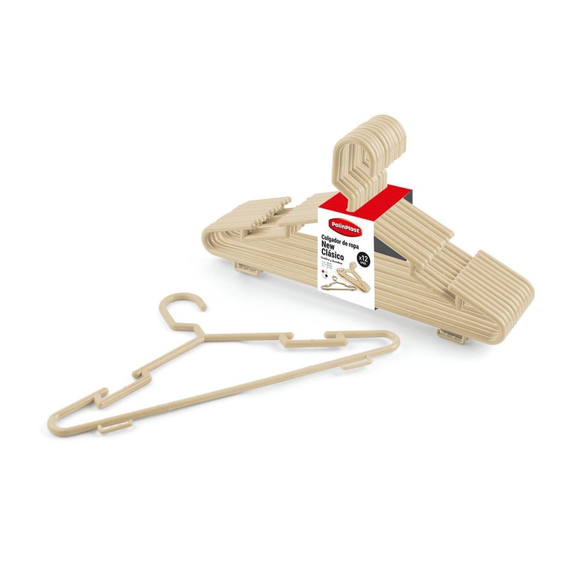 Set 12 Colgadores Polinplast Beige Sodimac Falabella