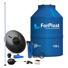 FARPLAST - Tanque de agua Azul 1100 L