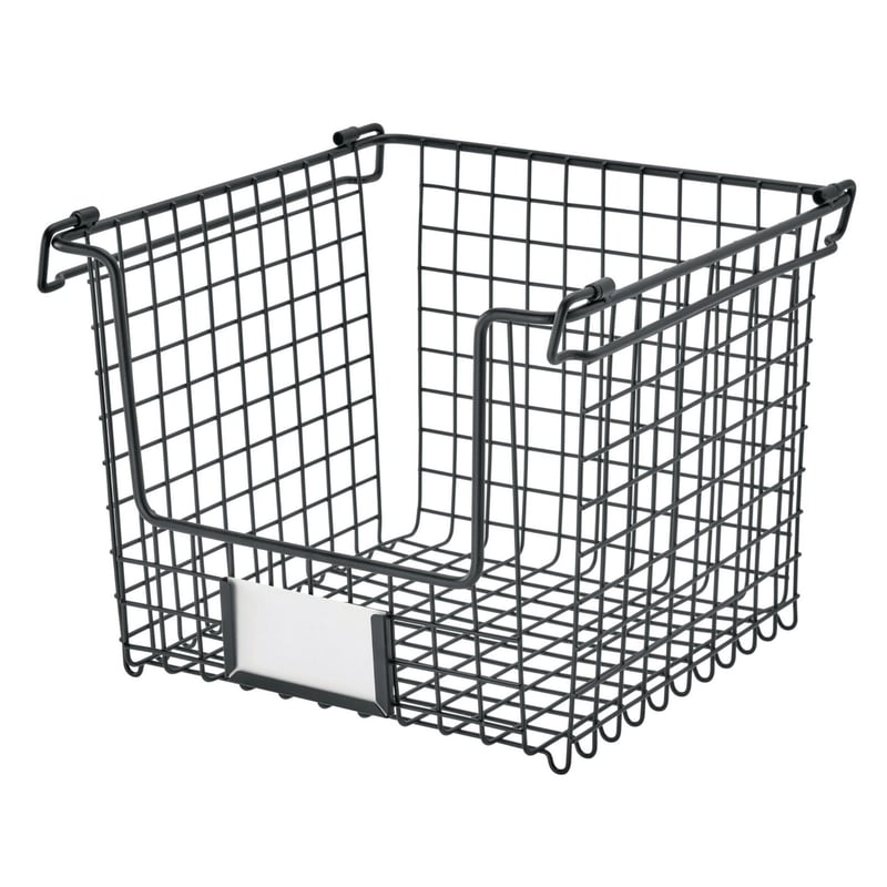 INTERDESIGN - Canasto Organizador de Cocina Multiuso Negro 10x10x7.94cm