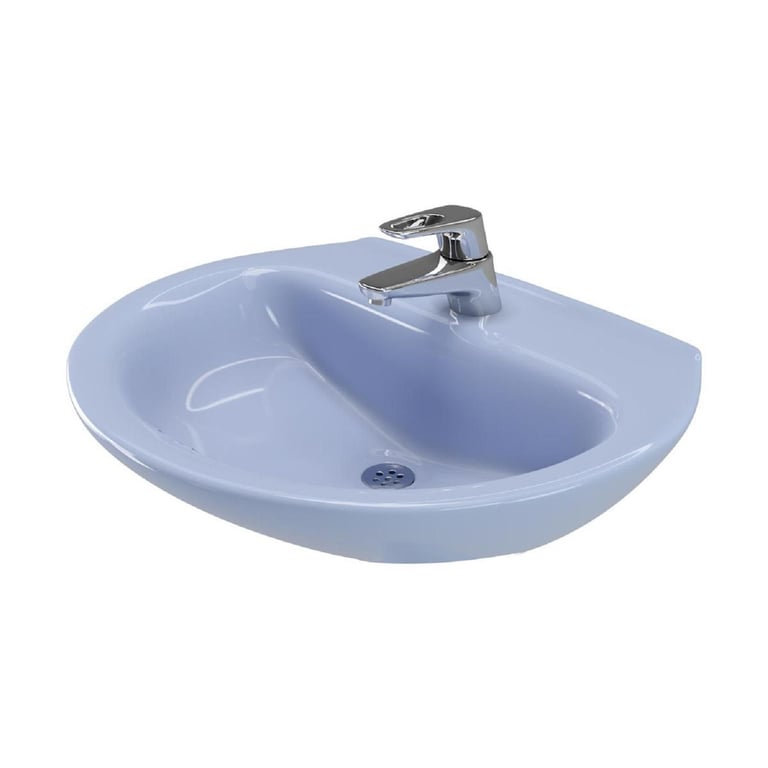 Lavamanos Sobre Pedestal Milano Azul | Sodimac Falabella