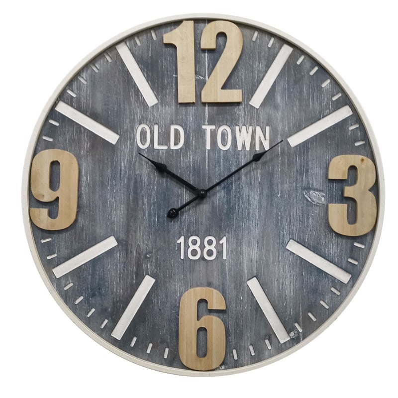 Reloj Old Town Gris Dorado 60cm Sodimac Falabella
