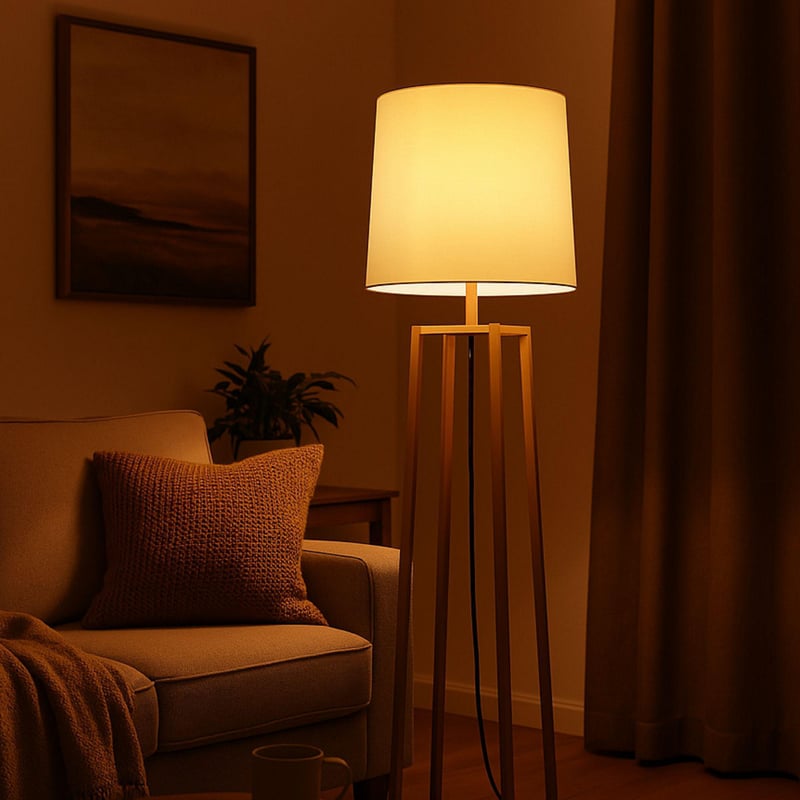 Lámpara De Pie Moderna De 2 Metros Con 3 Luces Y Casquillos E27 - Ideal Para Salón O Dormitorio