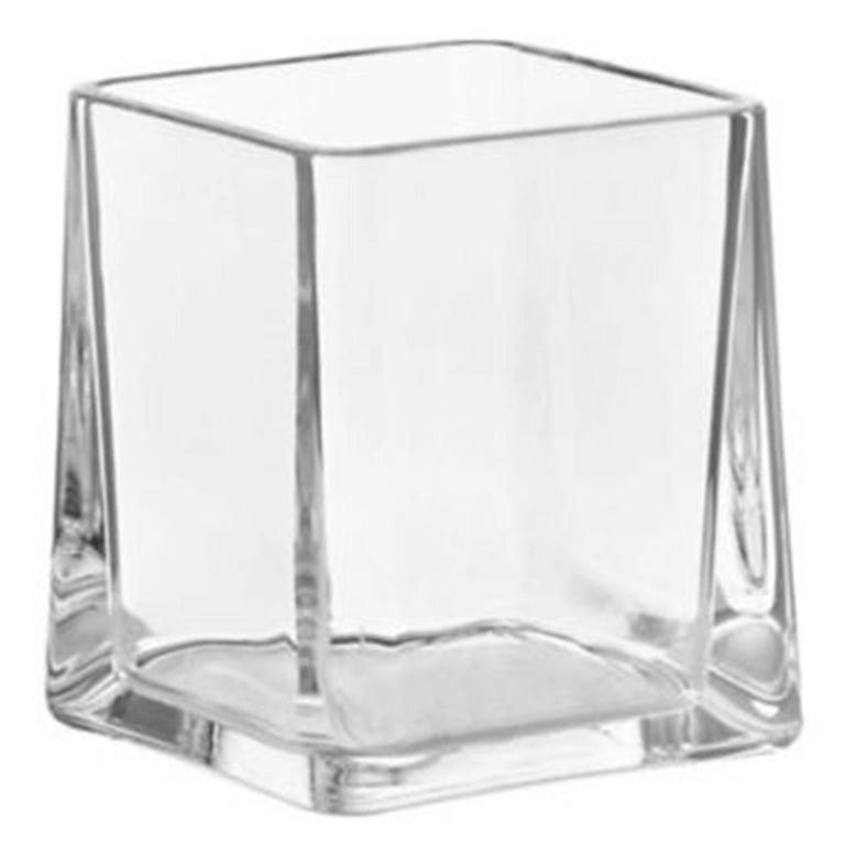 Vaso Cubo In Acrilico Trasparente 12,5 Cm - Floralcraft: Leggero E Infrangibile Per Eventi