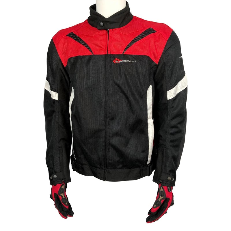 AUTOSTYLE - Chaqueta Moto Negra/Roja M