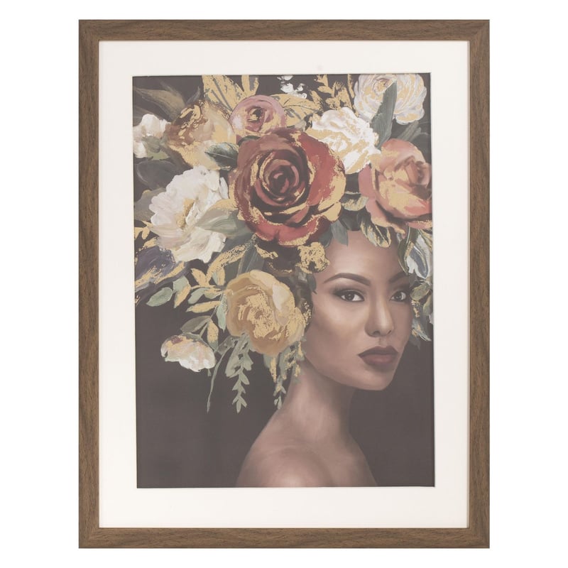 Cuadro Cuadro Africana Flores2 40X50 | Sodimac Falabella