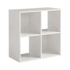 JUST HOME COLLECTION - Estante Librero 4 Cubos Blanco