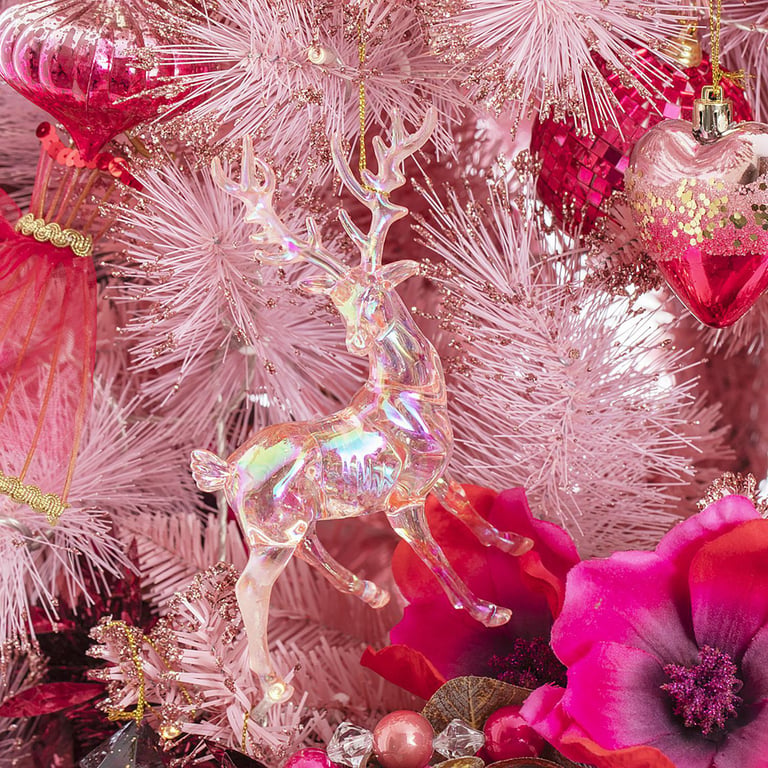 Adornos Navideños De Animales Acrílicos - Decoración 2D Para Árbol, Ventana O Pared | Motivo Vida Silvestre Navidad