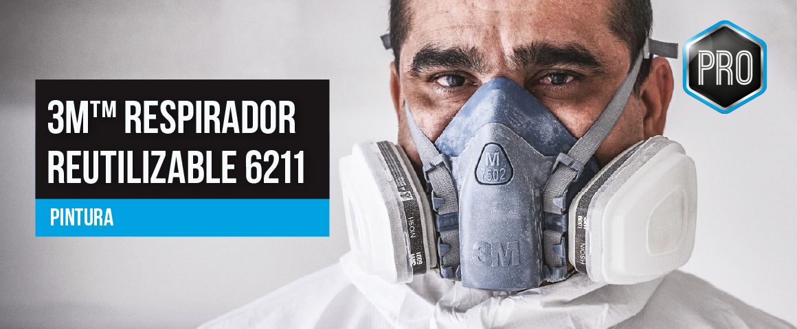 mascarilla, mascarilla para pintura, respirador, respirador 3M, respirador para pintura, kit para pintura, kit respirador para pintura, respirador reutilizables, equipo de proteccin personal, epp para pintores, epps, epps para el hogar, 3M