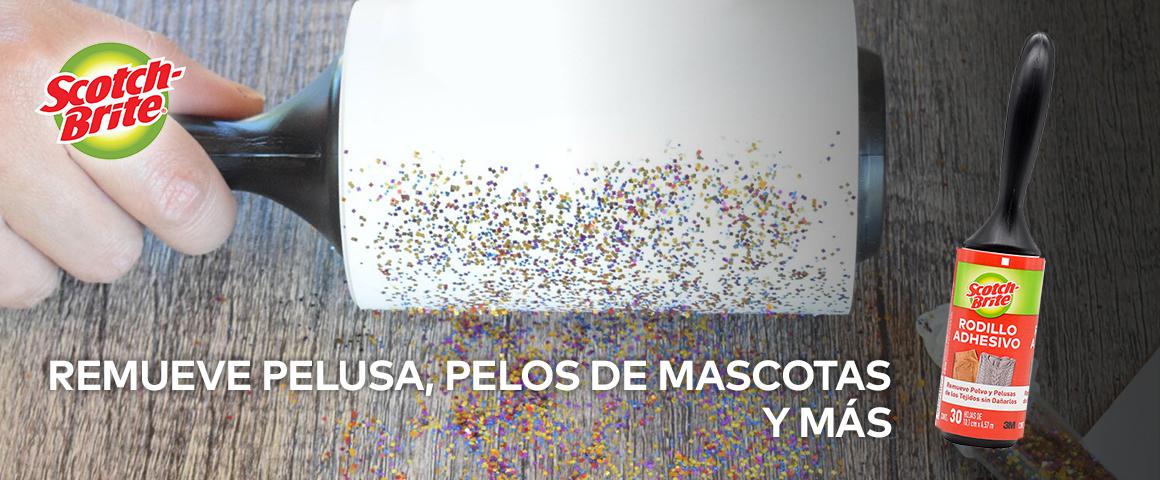 Rodillo quitapelusa, rodillo adhesivo, quitapelusa, rodillo para pelusa de perros, rodillo quitapelusa de perros, rodillo adhesivo quitapelusa, rodillo adhesivo scotchbrite, lint roller, rodillo quitapelusa 3M, scotchbrite, scotch-brite, 3M