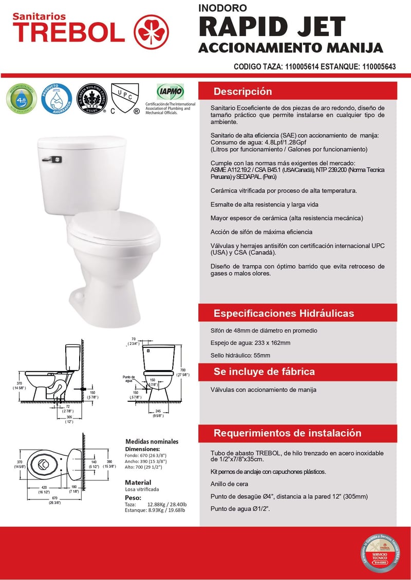 Trebol, bao, grifera