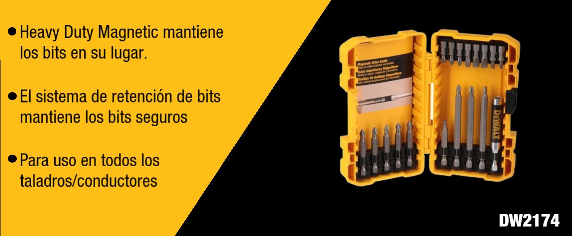 ACCESORIOS, JUEGO DE PUNTAS, SET, ATORNILLAR, 18 PIEZAS, 18 ACCESORIOS, DEWALT,DW2174