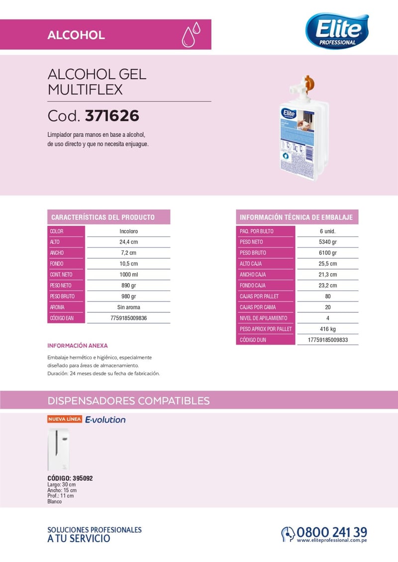 Alcohol, gel, alcohol gel, elite, elite professional, multiflex,manos, desinfectatante