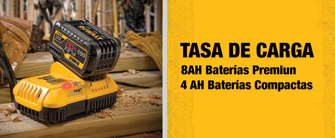 CARGADORES, CARGADOR, 20V, 60V, CARGA RÁPIDA, TASA DE CARGA, DEWALT, DCB118