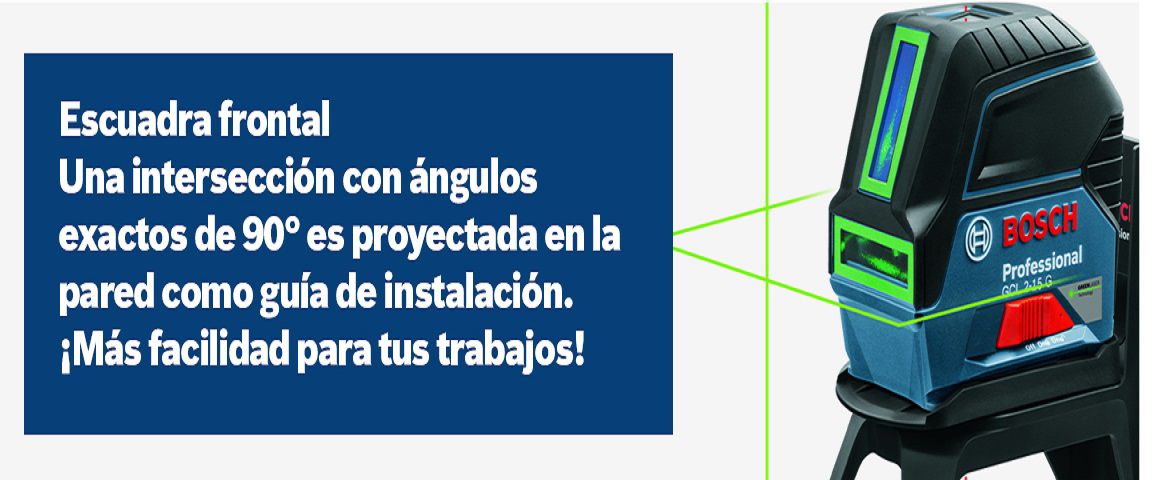 Nivel Lser de Lneas Verdes 15 m con puntos Bosch GCL 2-15 G