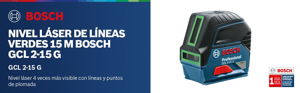 Nivel Lser de Lneas Verdes 15 m con puntos Bosch GCL 2-15 G