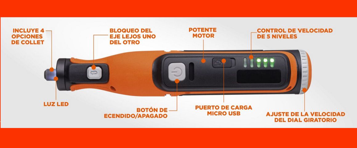 Multiherramientas, multitool, herrmaientas, inalambricas, 8V, set, piezas, accesorios, Black&decker, BCRT8K35-B2C