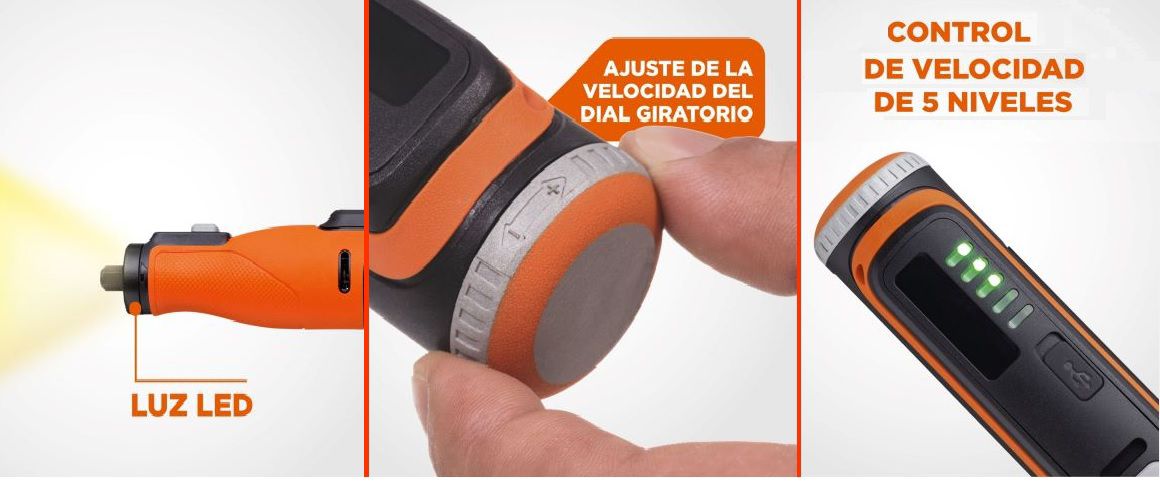 Multiherramientas, multitool, herrmaientas, inalambricas, 8V, set, piezas, accesorios, Black&decker, BCRT8K35-B2C