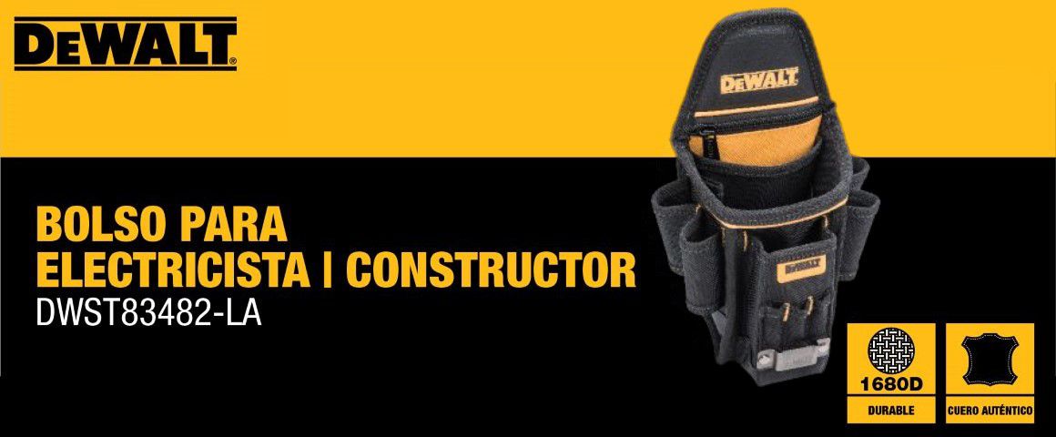 ACCESORIOS, PORTA HERRAMIENTAS, BOLSO, TAMA�O S, CONSTURCTOR, BOLSILLOS, DEWALT, DWST83485-LA