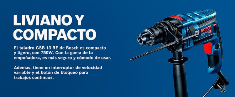Taladro percutor Bosch GSB 13 RE 750W