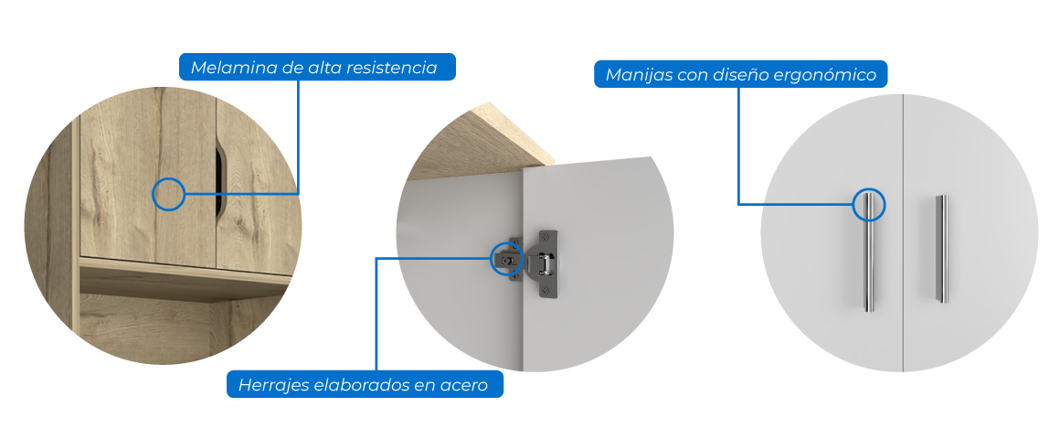 Material Melamina, Herrajes,Sala de estar, muebles, mesas de centro, bares, TV, TUHOME