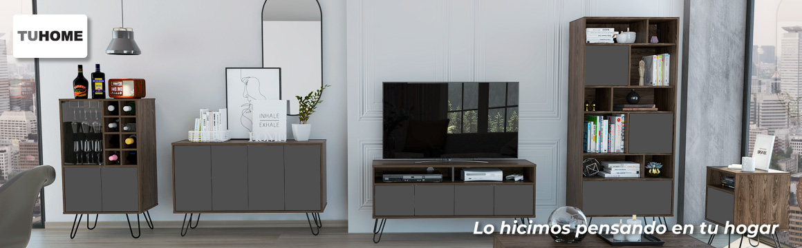 Sala de estar, muebles, mesas de centro, bares, TV, TUHOME