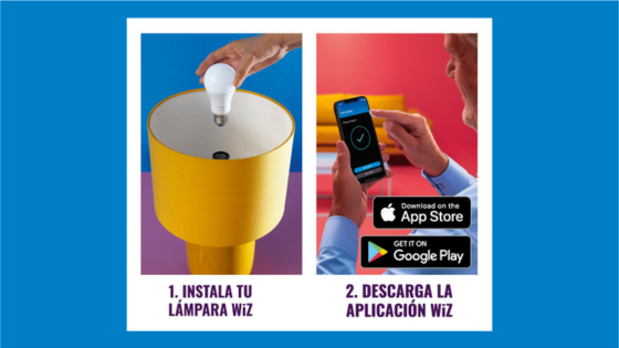 Wiz luces inteligentes control de voz sensor de movimiento wiz foco inteligente tiras led focos inteligentes de colores dicroicas inteligentes color Alexa Google siri automatizar 