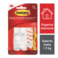 Pack de 2 ganchos medianos blancos