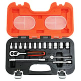 Kit de herramientas manuales en caja 1/4"