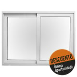 Ventana de aluminio con vidrio doble hermético vetra blanca 150 x 110 cm