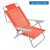 Reposera plegable Sol Fashion aluminio 6 posiciones