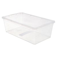 Caja organizadora de plástico con tapa Modubox transparente 6 L