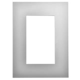 Tapa rectangular plata línea Minimal satinado