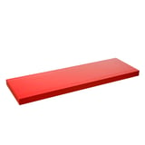 Estante de MDF flotante rojo 80 x 25 x 3,8 cm
