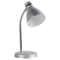 Lámpara de escritorio plateada 1 luz E27