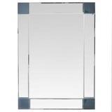 Espejo para baño con marco de vidrio 50 x 70 cm