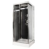 Cabina de ducha musical negra 90 x 90 x 214 cm
